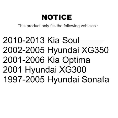 Rear Parking Brake Hardware Kit 13-H17391 For Kia Soul Hyundai Sonata Optima XG350 XG300