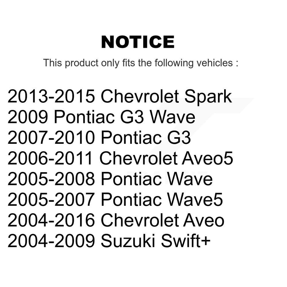 Rear Drum Brake Hardware Kit 13-H17409 For Chevrolet Aveo Pontiac Aveo5 Wave Spark G3 Suzuki Swift+