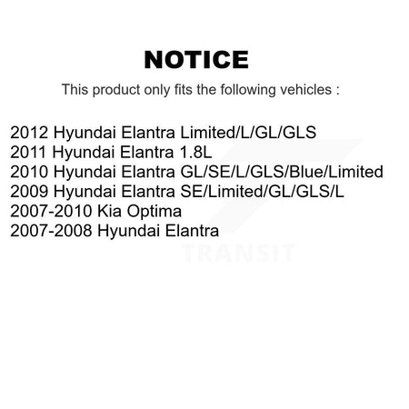 Rear Parking Brake Hardware Kit 13-H17434 For Hyundai Elantra Kia Optima