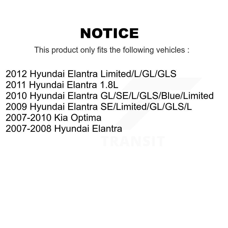 Rear Parking Brake Hardware Kit 13-H17434 For Hyundai Elantra Kia Optima