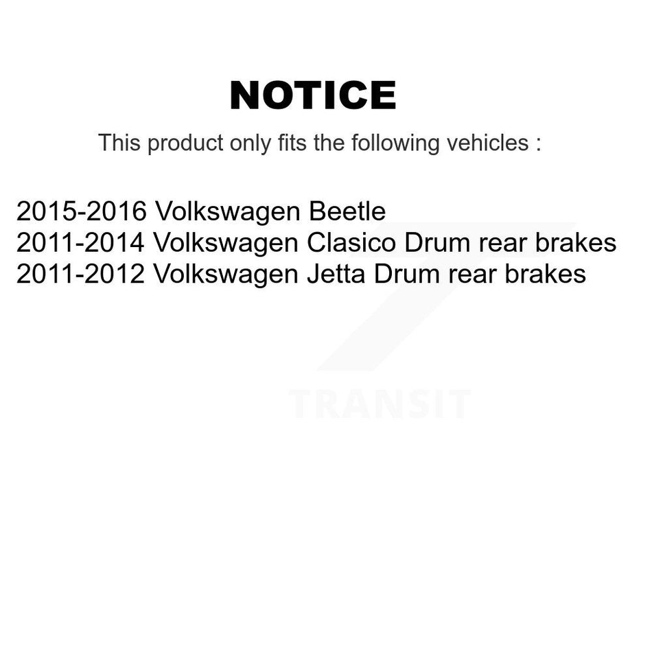 Rear Drum Brake Hardware Kit 13-H17478 For Volkswagen Jetta Beetle Clasico