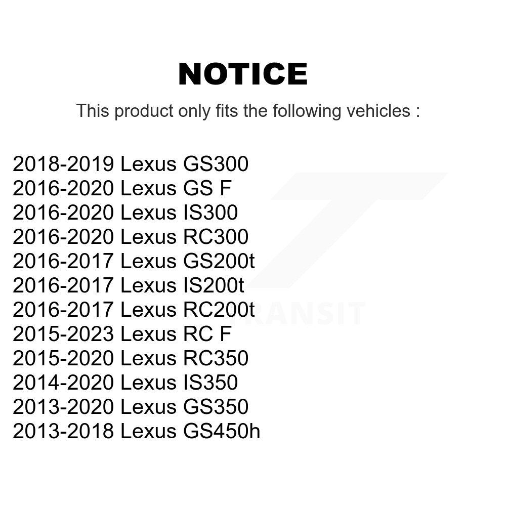 Rear Parking Brake Hardware Kit 13-H17485 For Lexus IS300 IS350 GS350 RC350 RC300 RC F IS200t GS450h
