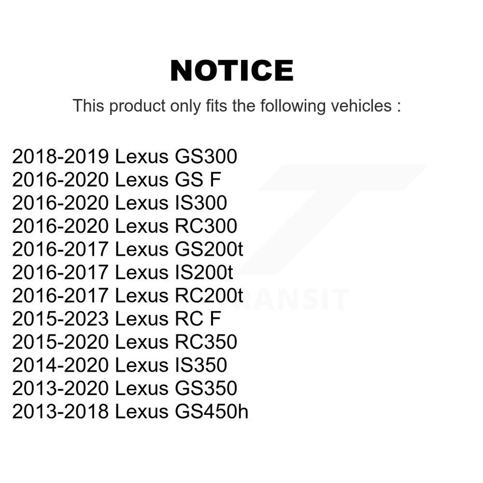Rear Parking Brake Hardware Kit 13-H17485 For Lexus IS300 IS350 GS350 RC350 RC300 RC F IS200t GS450h