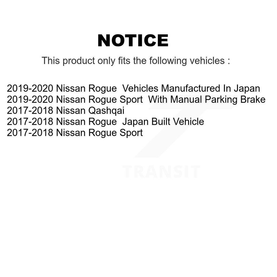 Parking Brake Hardware Kit 13-H17500 For Nissan Rogue Sport Qashqai