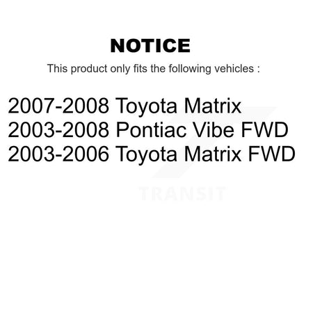 Rear Drum Brake Hardware Kit 13-H7317 For Toyota Matrix Pontiac Vibe