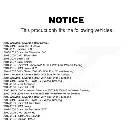 Rear Parking Brake Hardware Kit 13-H7319 For Chevrolet GMC Silverado 1500 Sierra 2500 HD Trailblazer