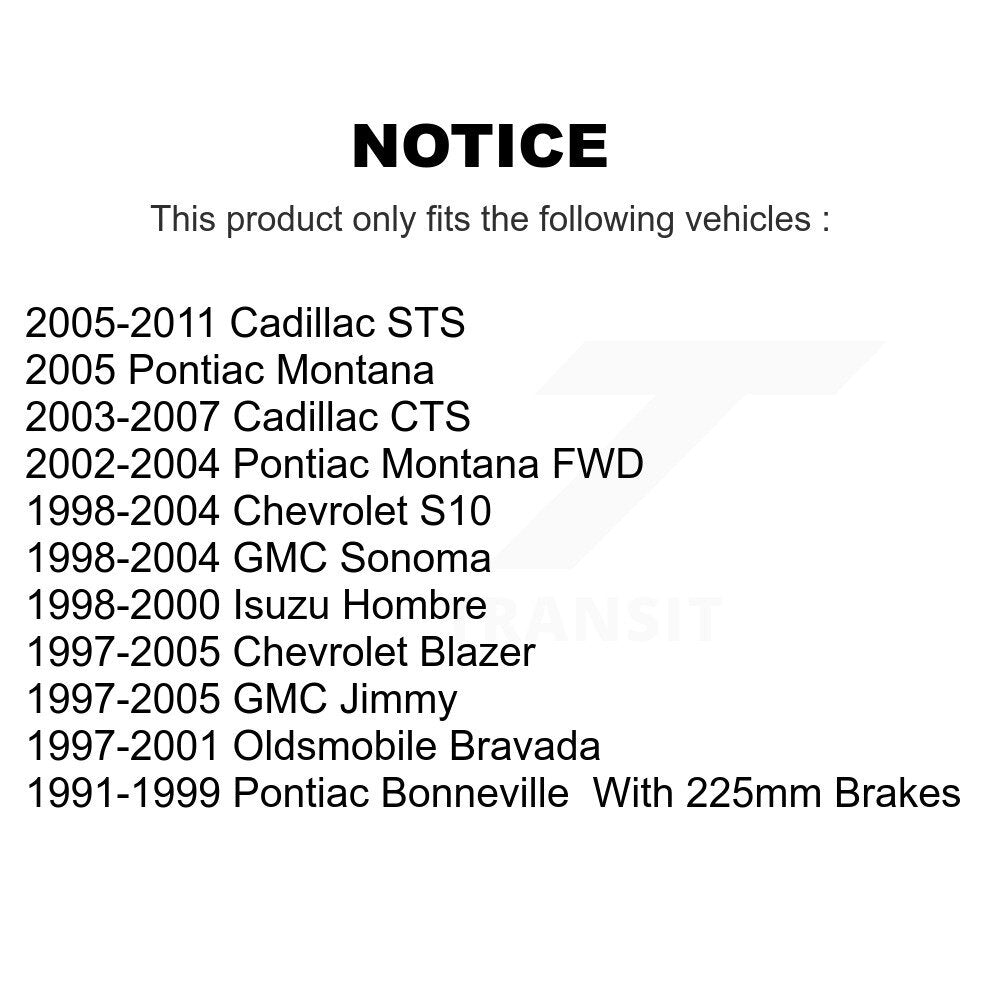 Rear Parking Brake Hardware Kit 13-H7321 For Chevrolet GMC Blazer Pontiac Jimmy S10 Montana Cadillac