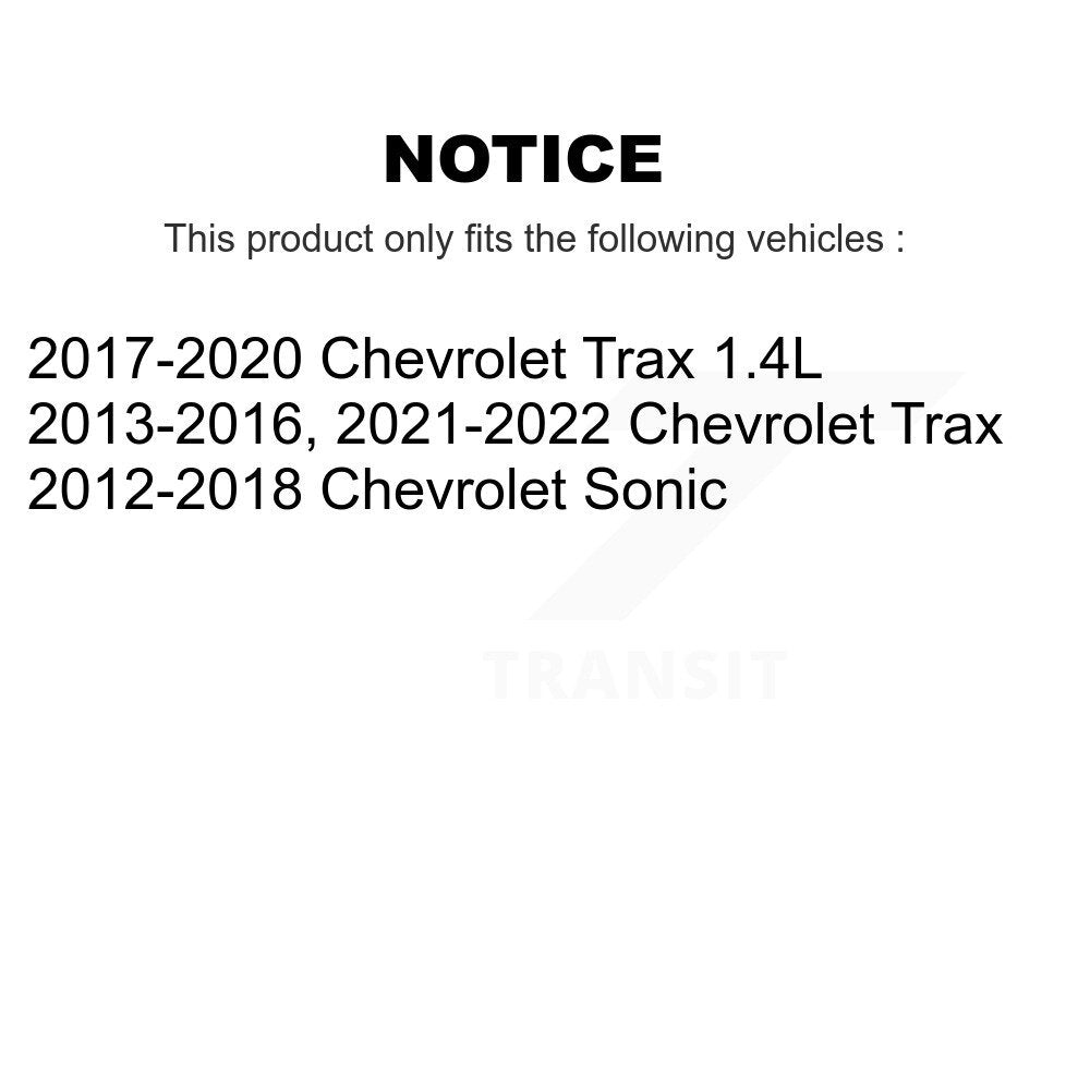 Rear Drum Brake Hardware Kit 13-H7372 For Chevrolet Trax Sonic