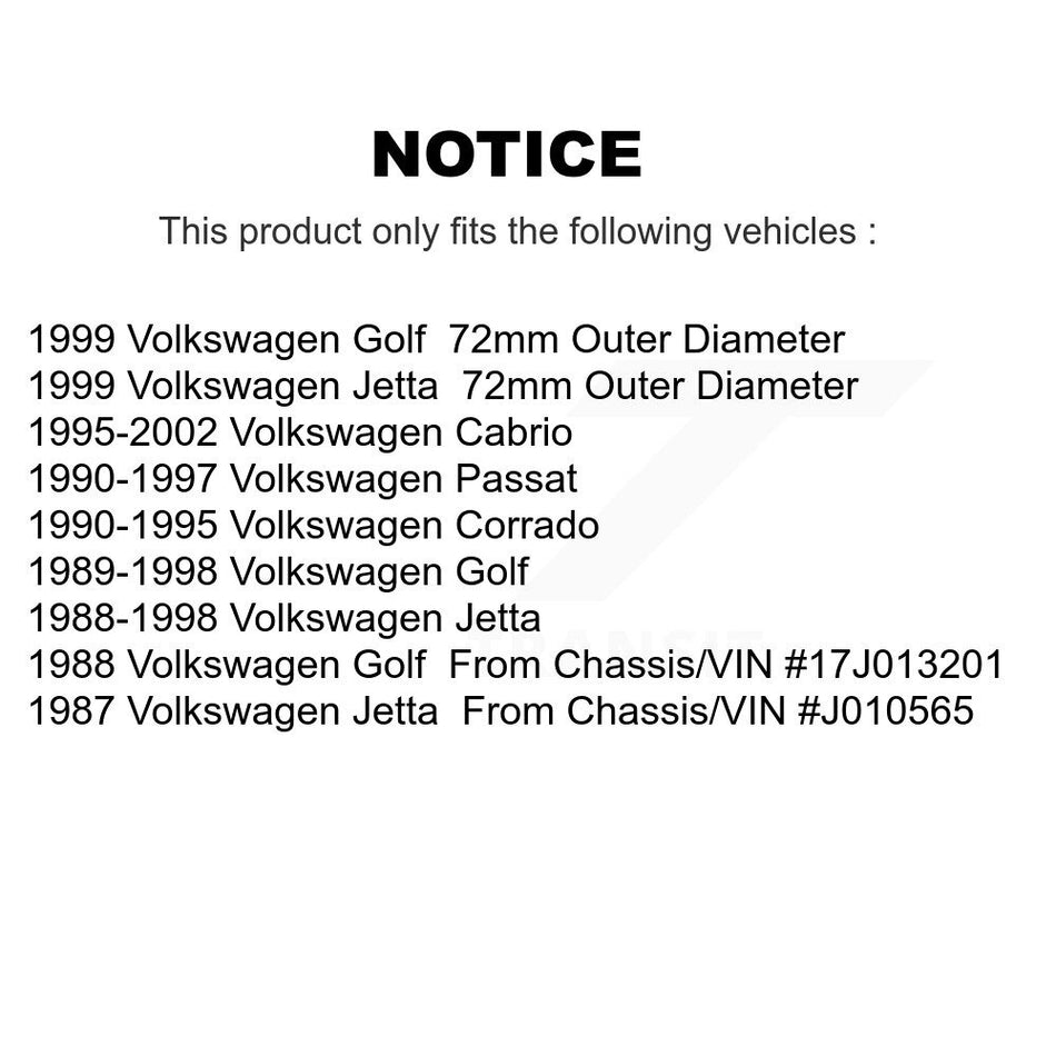 Front Wheel Bearing 70-510004 For Volkswagen Jetta Cabrio Golf Corrado Passat