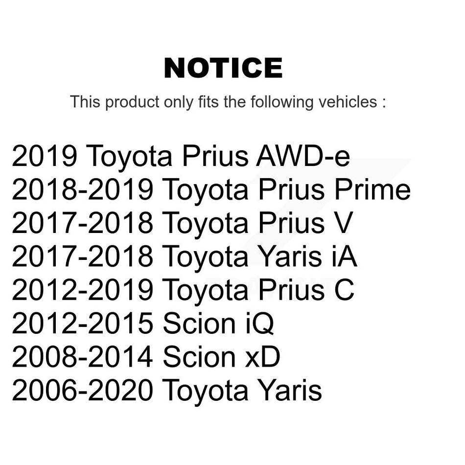 Front Wheel Bearing 70-510094 For Toyota Yaris Prius C Scion xD iA Prime V iQ AWD-e