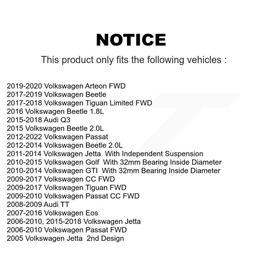Rear Wheel Bearing Hub Assembly 70-512319 For Volkswagen Jetta Tiguan Passat Golf Beetle Audi Q3 Eos