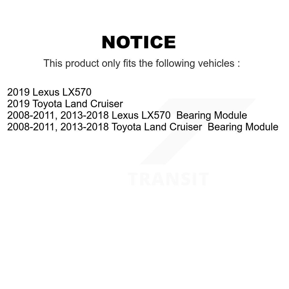 Rear Left Wheel Bearing Assembly 70-512396 For Lexus LX570 Toyota Land Cruiser