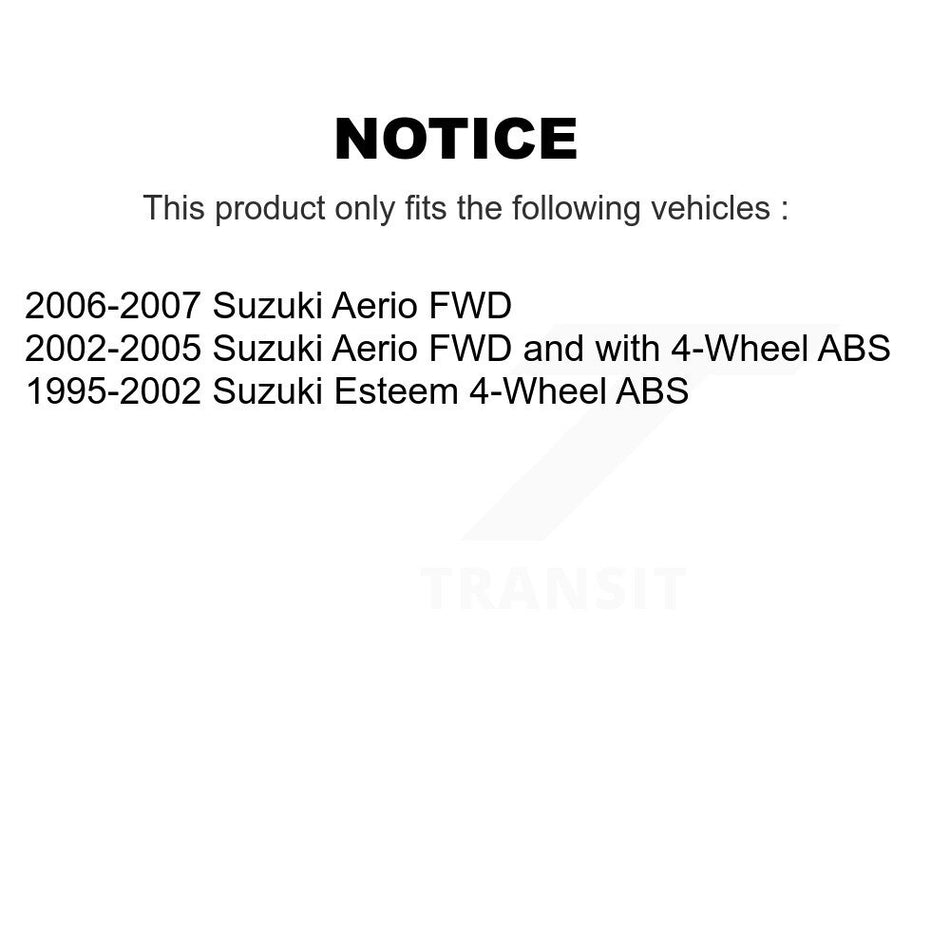 Rear Wheel Bearing Hub Assembly 70-512424 For Suzuki Aerio Esteem