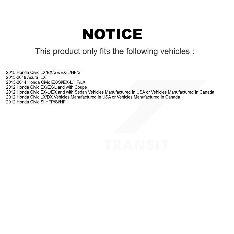 Rear Wheel Bearing Hub Assembly 70-512450 For Honda Civic Acura ILX