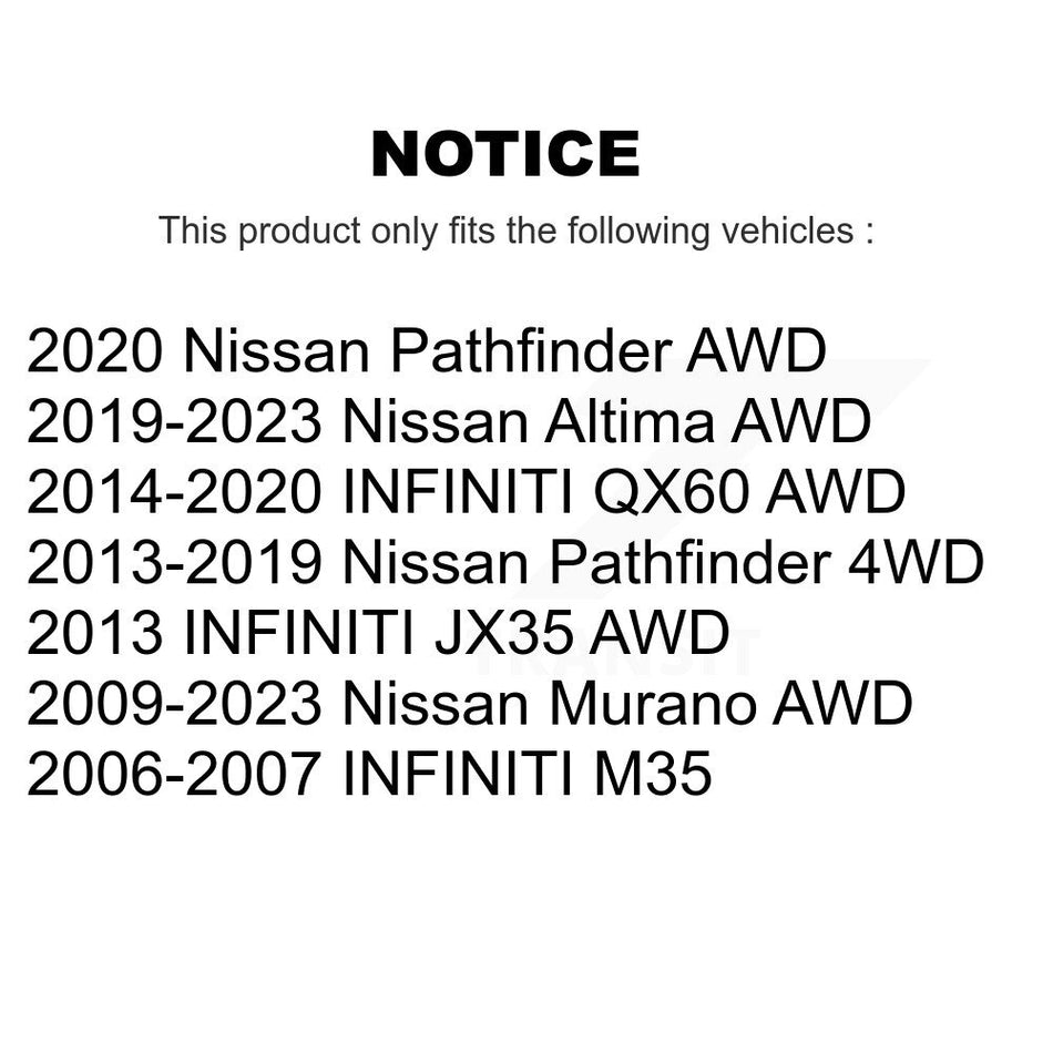 Rear Wheel Bearing Hub Assembly 70-512548 For Nissan Murano Pathfinder INFINITI QX60 Altima JX35 M35
