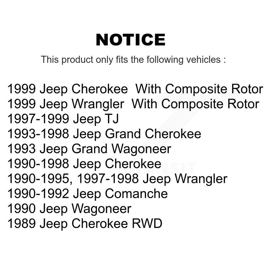 Front Wheel Bearing Hub Assembly 70-513084 For Jeep Wrangler Cherokee Grand Comanche Wagoneer TJ