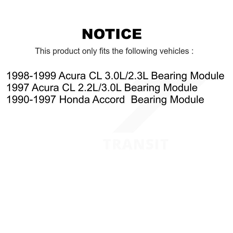 Front Wheel Bearing Assembly 70-513098 For Honda Accord Acura CL Module