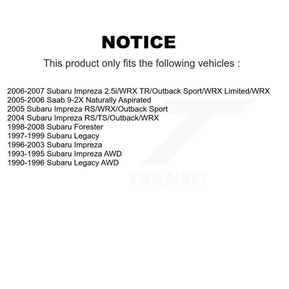 Rear Inner Wheel Bearing Race Set 70-513248 For Subaru Impreza Forester Legacy Saab 9-2X