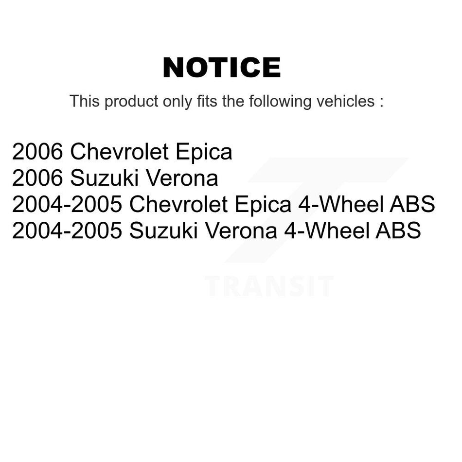 Front Wheel Bearing Hub Assembly 70-513250 For Suzuki Verona Chevrolet Epica