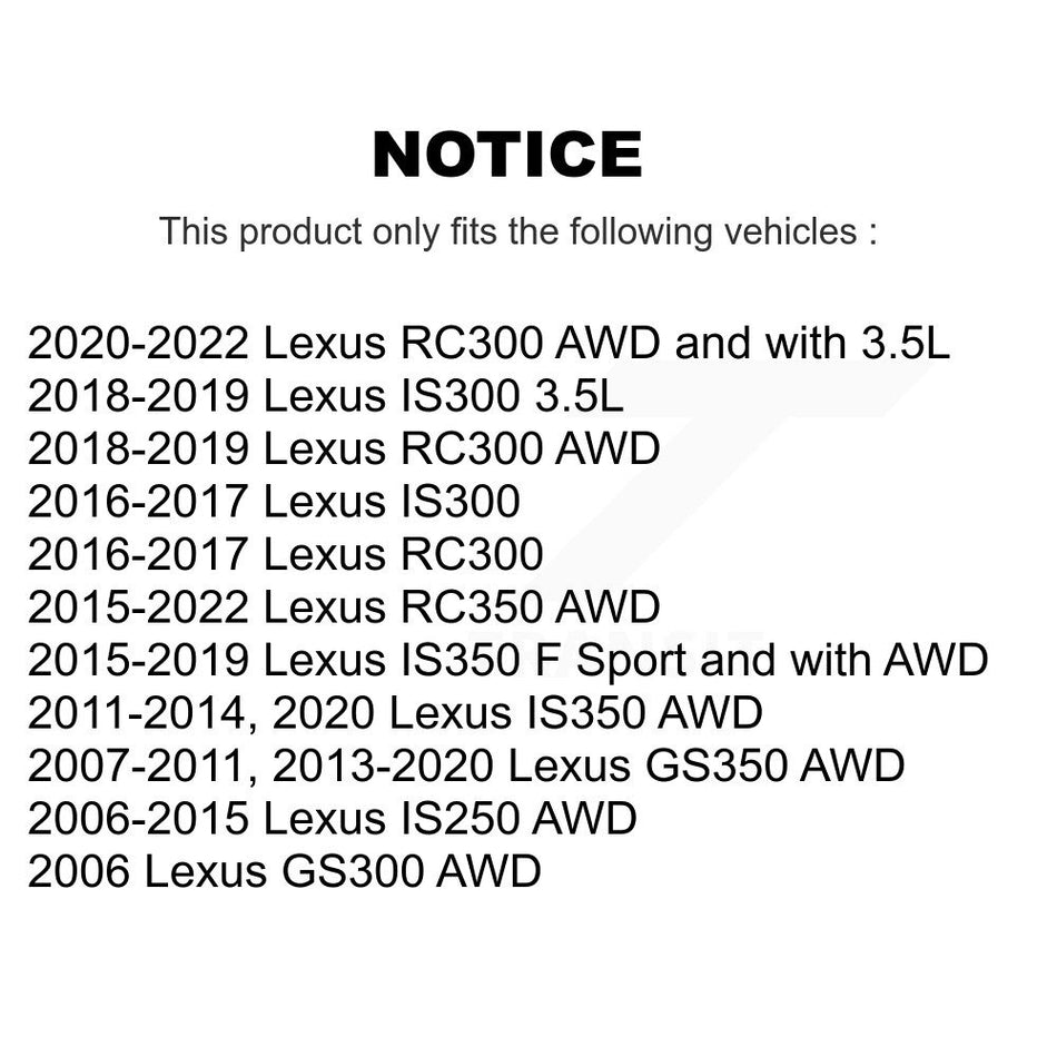 Front Left Wheel Bearing Hub Assembly 70-513365 For Lexus IS250 GS350 IS300 IS350 GS300 RC350 RC300