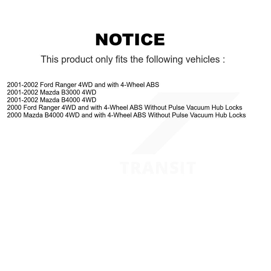 Front Wheel Bearing Hub Assembly 70-515013 For Ford Ranger Mazda B4000 B3000