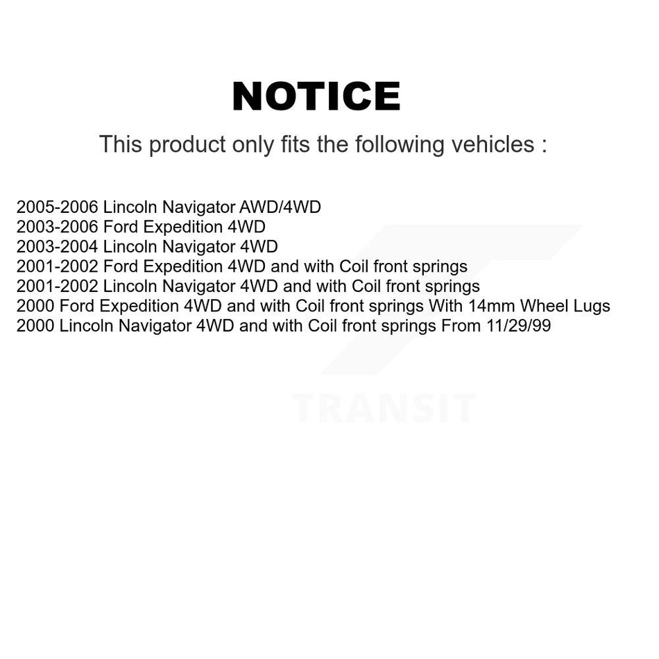 Front Wheel Bearing Hub Assembly 70-515043 For Ford Expedition Lincoln Navigator