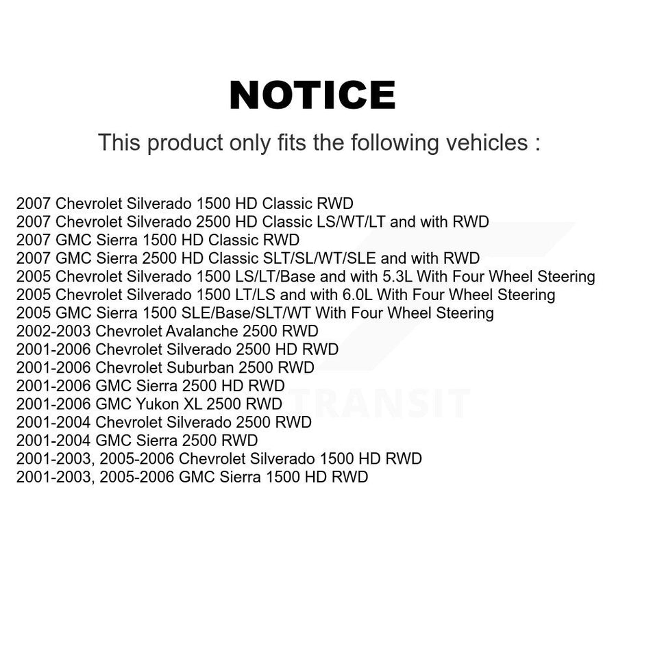 Wheel Bearing Hub Assembly 70-515086 For GMC Chevrolet Sierra 2500 HD Silverado 1500 Classic Yukon