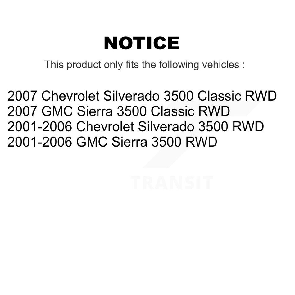 Front Wheel Bearing Hub Assembly 70-515087 For Chevrolet Silverado 3500 GMC Sierra Classic RWD