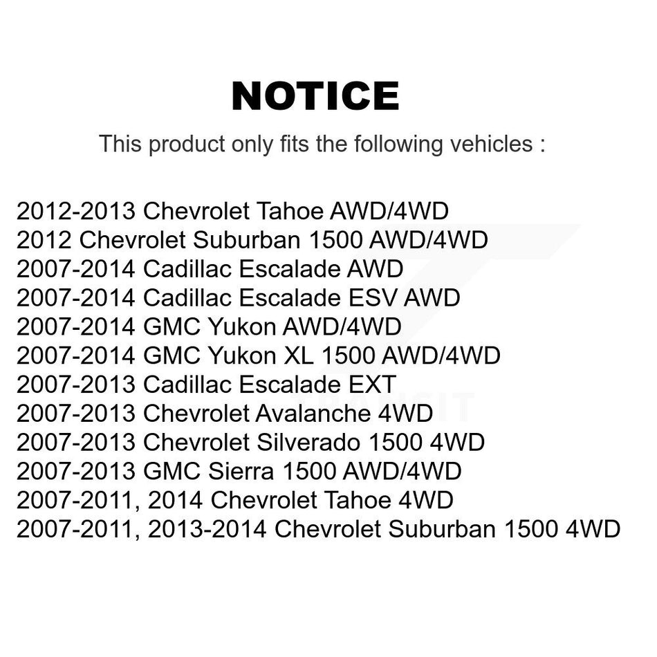 Front Wheel Bearing Hub Assembly 70-515096 For Chevrolet GMC Sierra 1500 Silverado Avalanche Tahoe