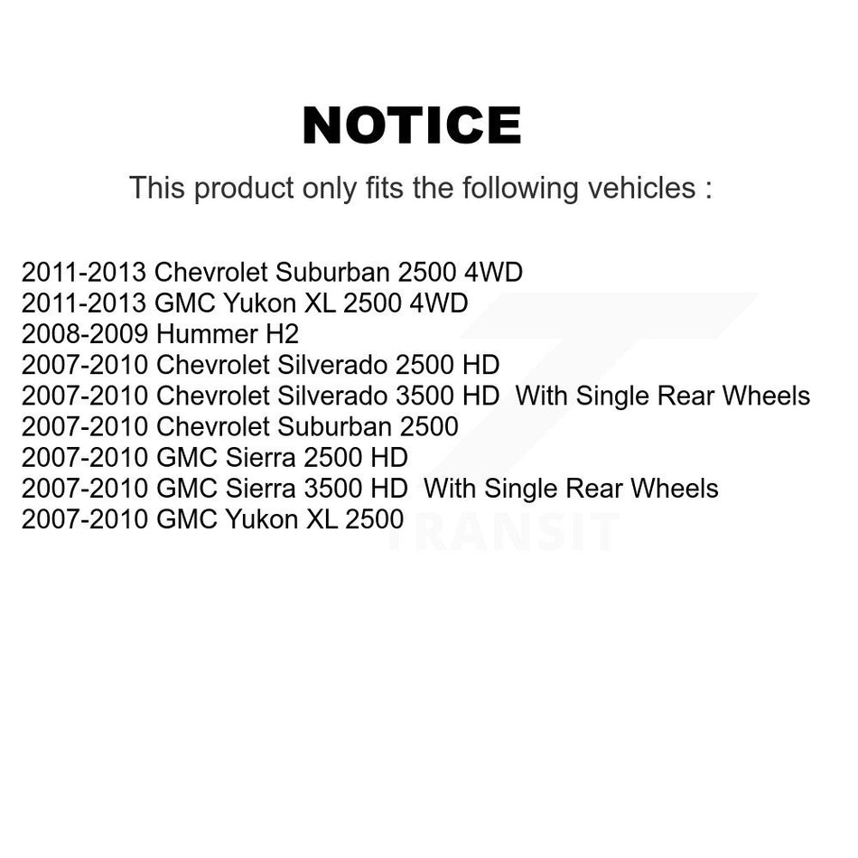 Front Wheel Bearing Hub Assembly 70-515098 For Chevrolet GMC Sierra 2500 HD Silverado 3500 Suburban