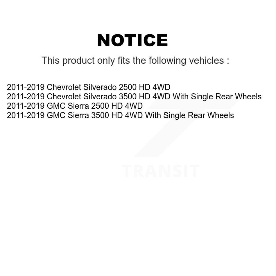 Front Wheel Bearing Hub Assembly 70-515145 For GMC Chevrolet Sierra 2500 HD Silverado 3500 4WD