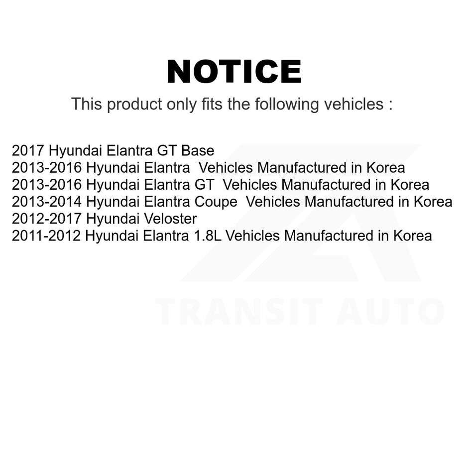 Front Right Lower Suspension Control Arm Ball Joint Assembly 72-CK622646 For Hyundai Elantra Veloster GT Coupe