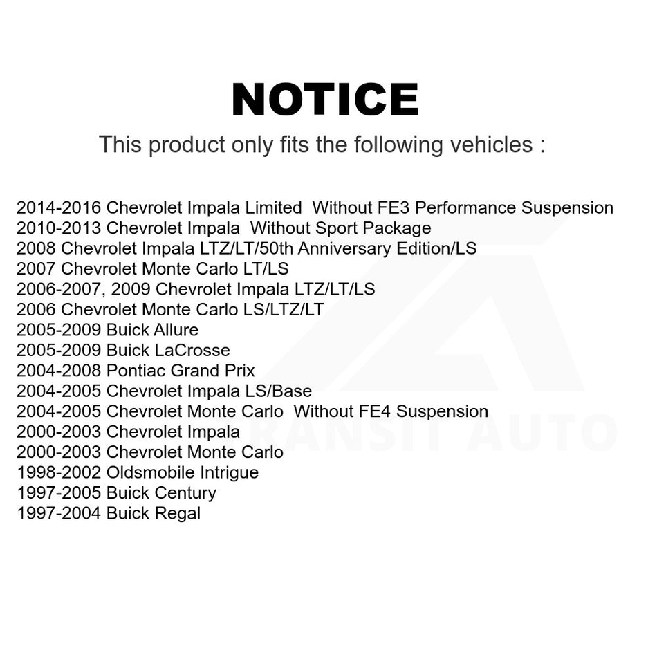 Front Outer Steering Tie Rod End 72-ES3459 For Chevrolet Impala Buick Century Pontiac Grand Prix LaCrosse Monte Carlo Limited Regal Oldsmobile Intrigue Allure