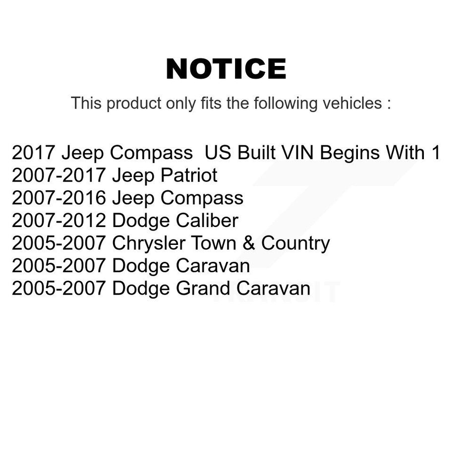 Front Inner Steering Tie Rod End 72-EV80645 For Jeep Dodge Patriot Compass Caliber Grand Caravan &