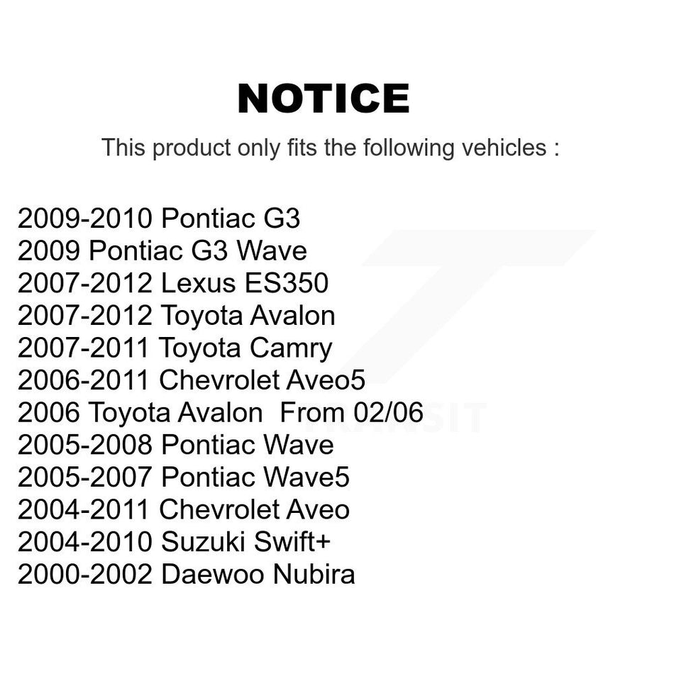 Suspension Stabilizer Bar Link Kit 72-K750011 For Toyota Camry Chevrolet Lexus ES350 Aveo Pontiac G3