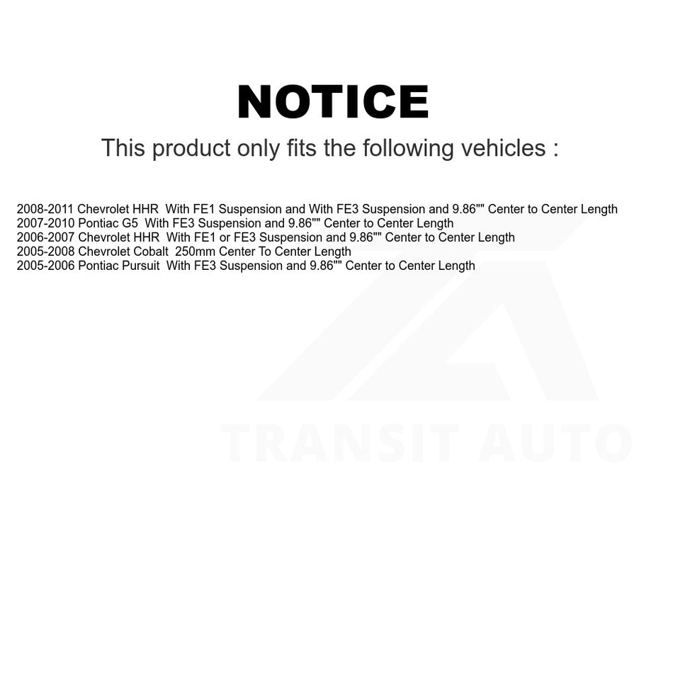 Front Suspension Stabilizer Bar Link Kit 72-K750012 For Chevrolet Cobalt HHR Pontiac G5 Pursuit