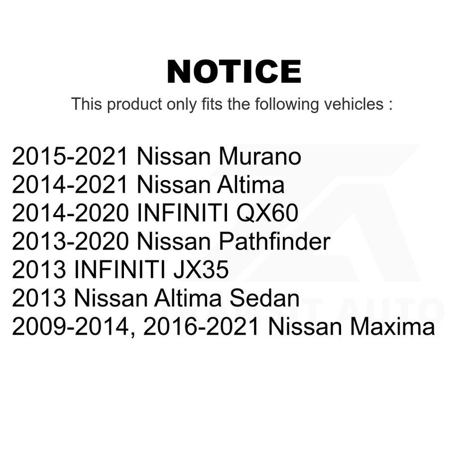 Front Left Suspension Stabilizer Bar Link Kit 72-K750282 For Nissan Altima Maxima Pathfinder Murano INFINITI QX60 JX35