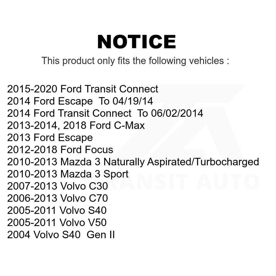 Front Suspension Stabilizer Bar Link Kit 72-K750554 For Ford Focus Escape Mazda 3 Transit Connect Volvo S40 C-Max C70 C30 V50 Sport