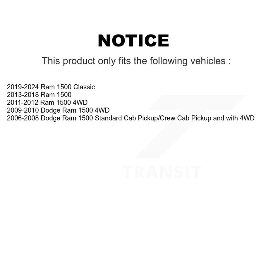 Front Suspension Stabilizer Bar Link Kit 72-K80894 For Ram 1500 Classic Dodge