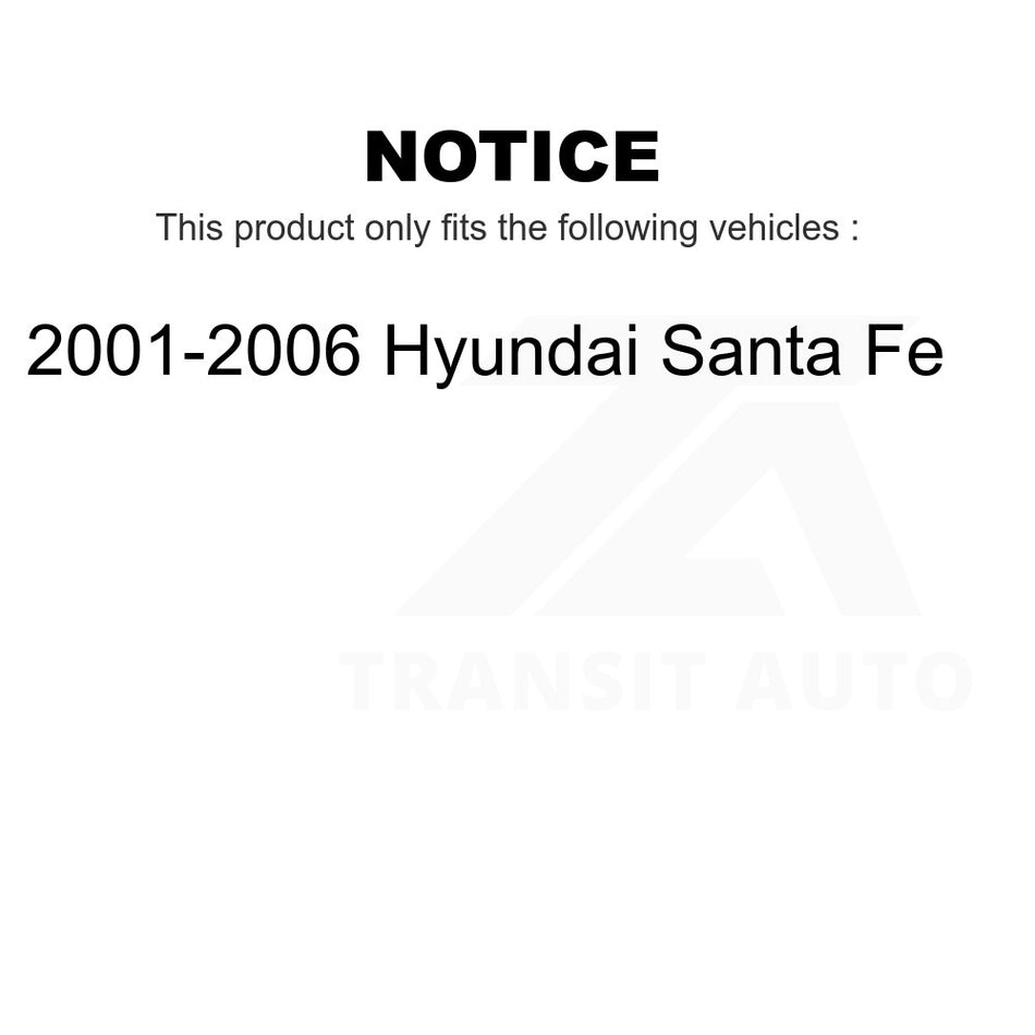 Front Left Suspension Stabilizer Bar Link Kit 72-K90376 For 2001-2006 Hyundai Santa Fe