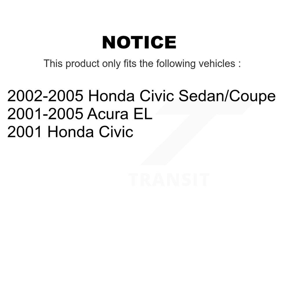 Rear Left Suspension Stabilizer Bar Link Kit 72-K90453 For Honda Civic Acura EL