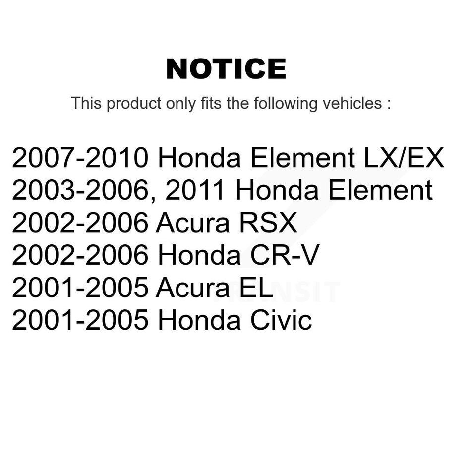 Front Left Suspension Stabilizer Bar Link Kit 72-K90454 For Honda Civic CR-V Acura Element EL RSX