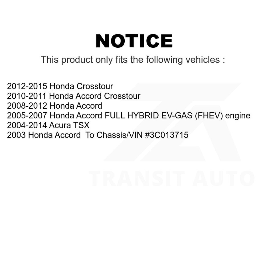 Front Right Suspension Stabilizer Bar Link Kit 72-K90457 For Honda Accord Acura TSX Crosstour