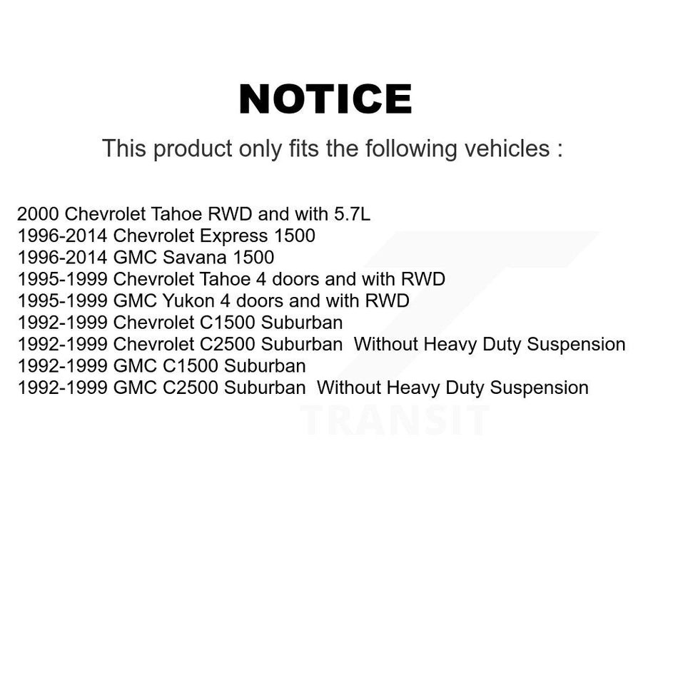 Rear Shock Absorber 78-37085 For Chevrolet Express 1500 GMC Savana Tahoe Yukon C1500 Suburban C2500