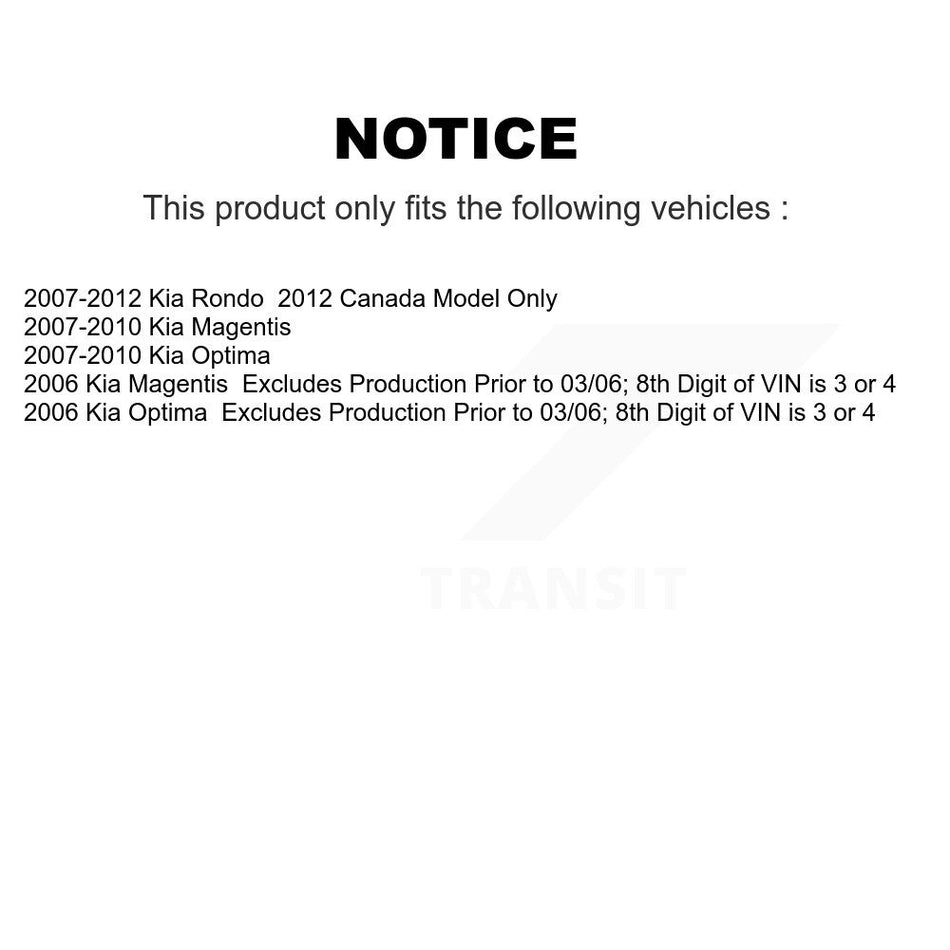 Front Left Suspension Strut Coil Spring Assembly 78A-11115 For Kia Rondo Optima Magentis