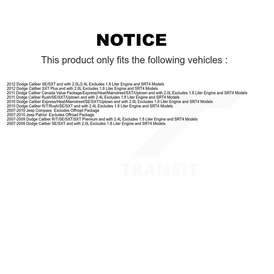 Front Left Suspension Strut Coil Spring Assembly 78A-11581 For Jeep Dodge Caliber Patriot Compass