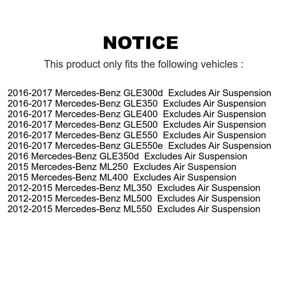 Front Suspension Strut Coil Spring Assembly 78A-11760 For Mercedes-Benz ML350 GLE350 ML400 GLE400 ML550 ML250 GLE300d GLE550e ML500 GLE500 GLE550 GLE350d Excludes Air