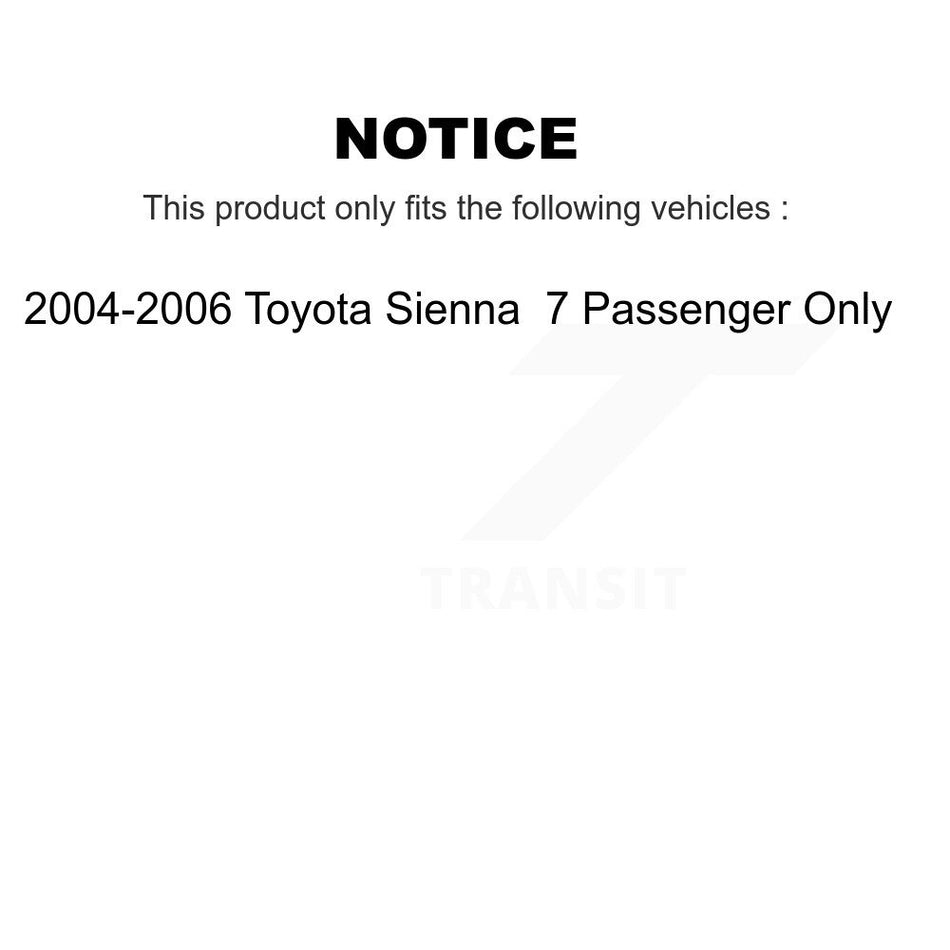 Front Left Suspension Strut Coil Spring Assembly 78A-11991 For 04-06 Toyota Sienna 7 Passenger Only