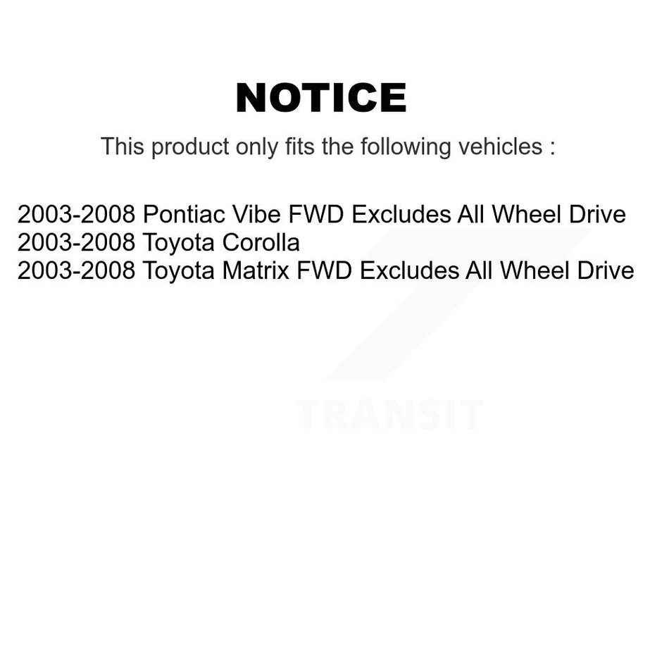 Rear Left Suspension Strut Coil Spring Assembly 78A-15371 For Toyota Corolla Matrix Pontiac Vibe