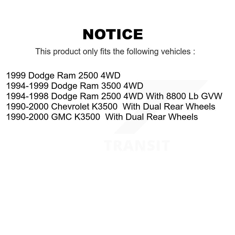 Front Disc Brake Rotor (1 Piece Only) 8-56324 For Dodge Ram 2500 K3500 3500 Chevrolet GMC
